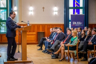 Christodoulides ciprusi külügyminiszter előadása